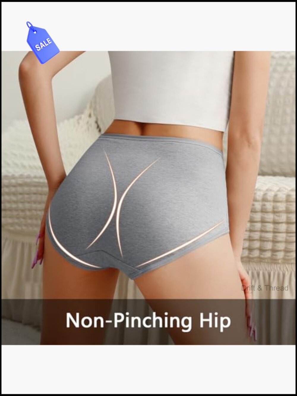 Large High Waisted Cotton Briefs 5 Pack Tummy Control Postpartum Panties - Picture 6 of 6